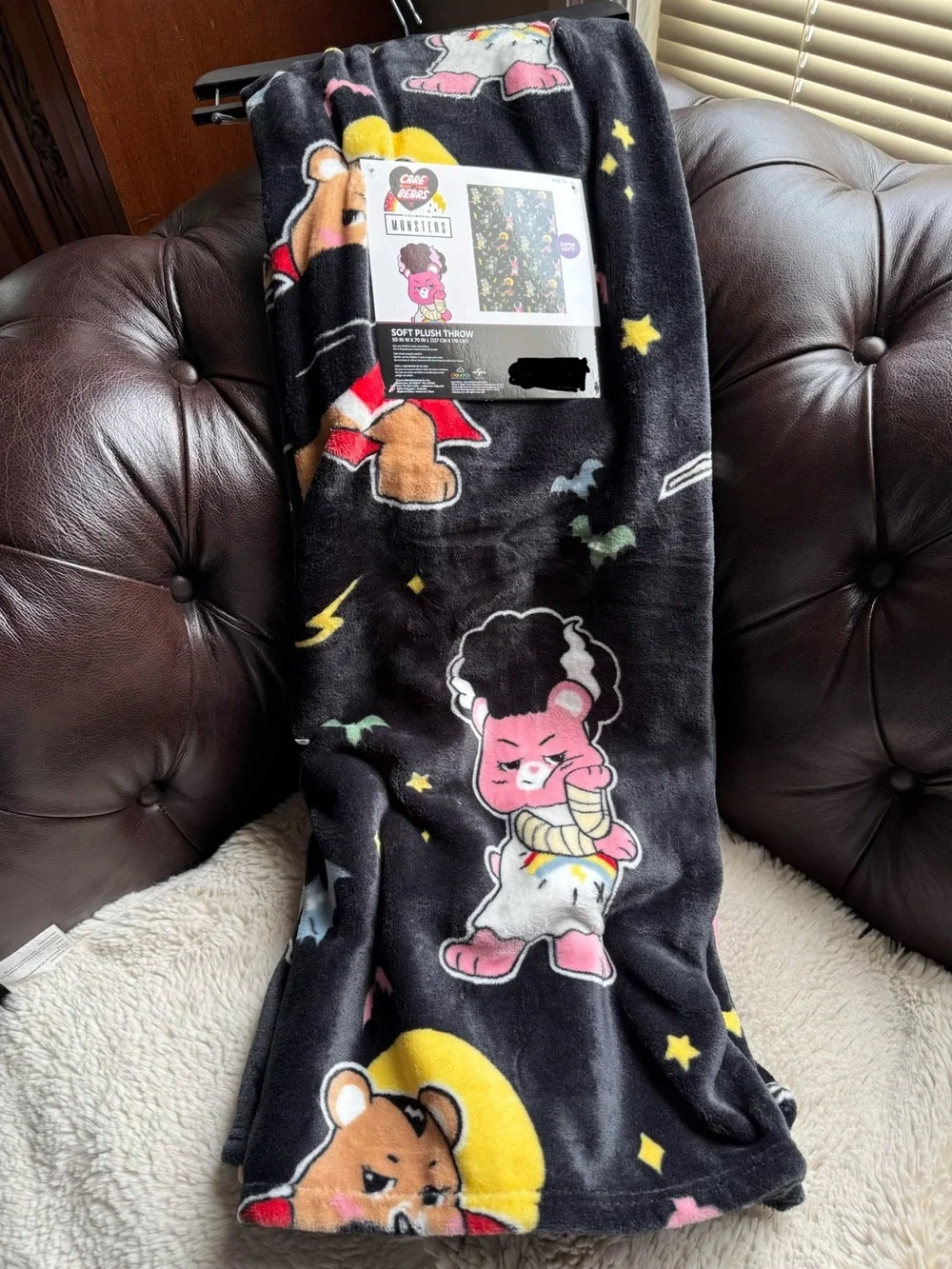 Care Bears x Monsters Halloween Blanket Throw NWT